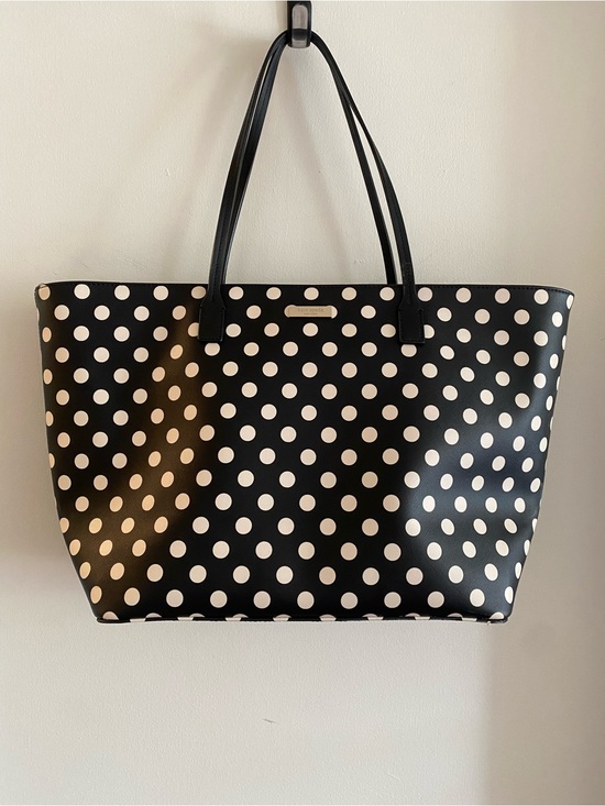 kate spade Handbags - Kate Spade Polka Dot Black and White Tote Bag